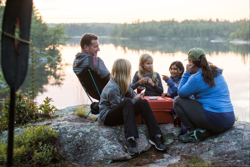 Family on a camping trip